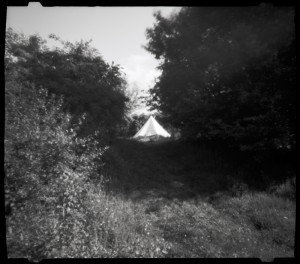 View back to sound tent in site 2